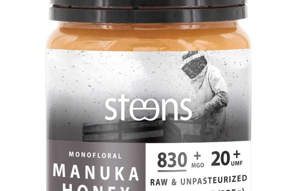 Steens Raw Manuka Honey (UMF 20 / MGO 829+, 7.9 oz.) Cold Pressed Non-GMO Monofloral New Zealand Honey